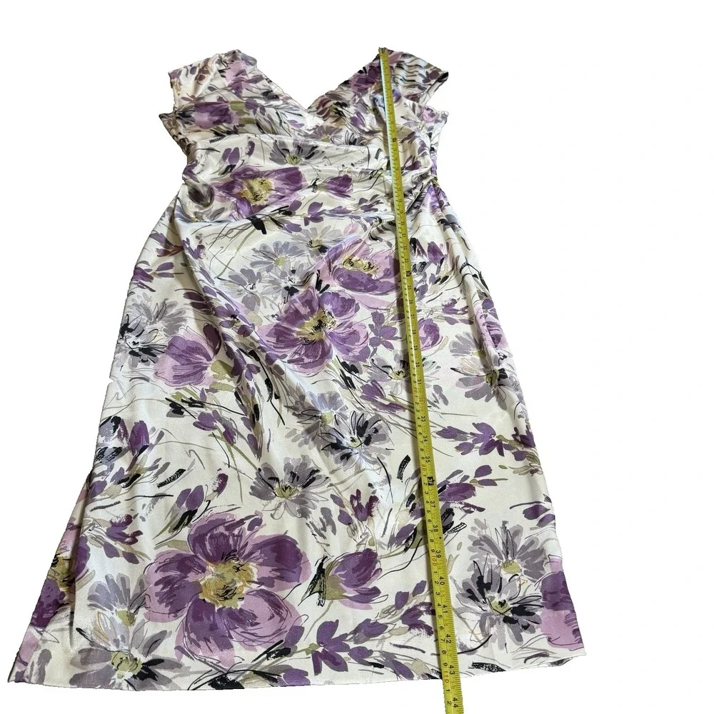 Maggy London Womens 14 Floral Sleeveless Dress - Picture 7 of 9